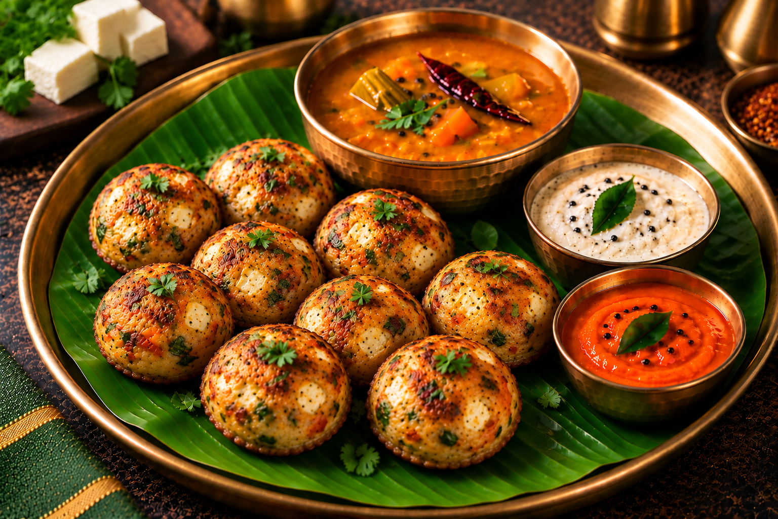 Paneer Paniyaram (8 pcs)