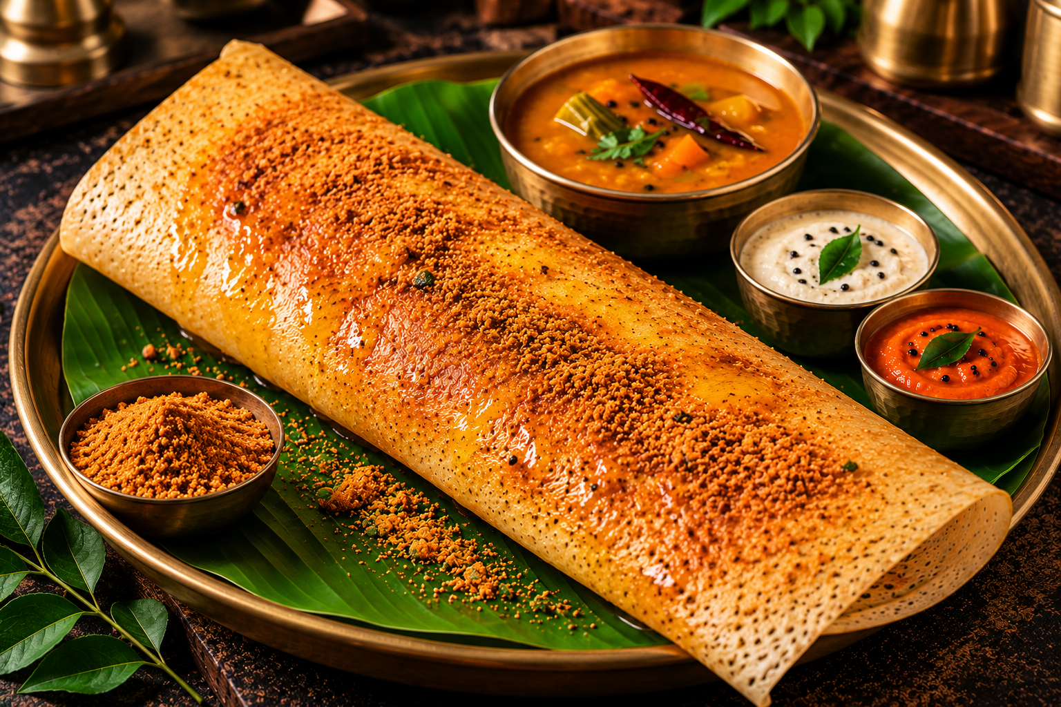 Plain Ghee Podi Dosa